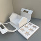 White Cupcake Window Handle Box With Paper Insert