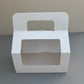 20PCS White Paper Handle Dessert Bakery Box with Insert