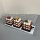 20PCS Long Cake Dessert Clear Box with Paper Board