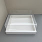 10PCS Square Charcuterie & Food Box Paper Base Box with Clear Cover