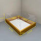 10PCS Rectangle Charcuterie & Food Box Paper Base Box with Clear Cover