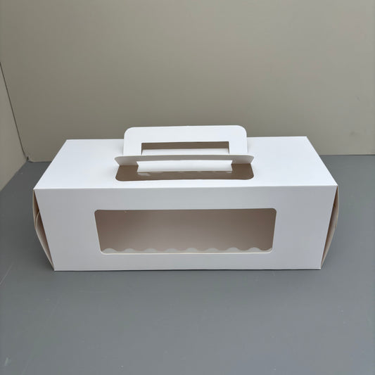 30PCS Rectangle White Paper Window Box with Insert