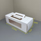 30PCS Rectangle White Paper Window Box with Insert
