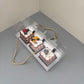 20PCS Rectangle Clear Dessert Box with Gold Rope and Insert