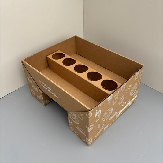 10 Boxes Kraft 2 Pieces Special Drawer Sleeve Box for Charcuterie Food Snack Fruit