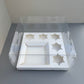 10 Boxes 5-cupcakes & bento cake clear box with paper insert