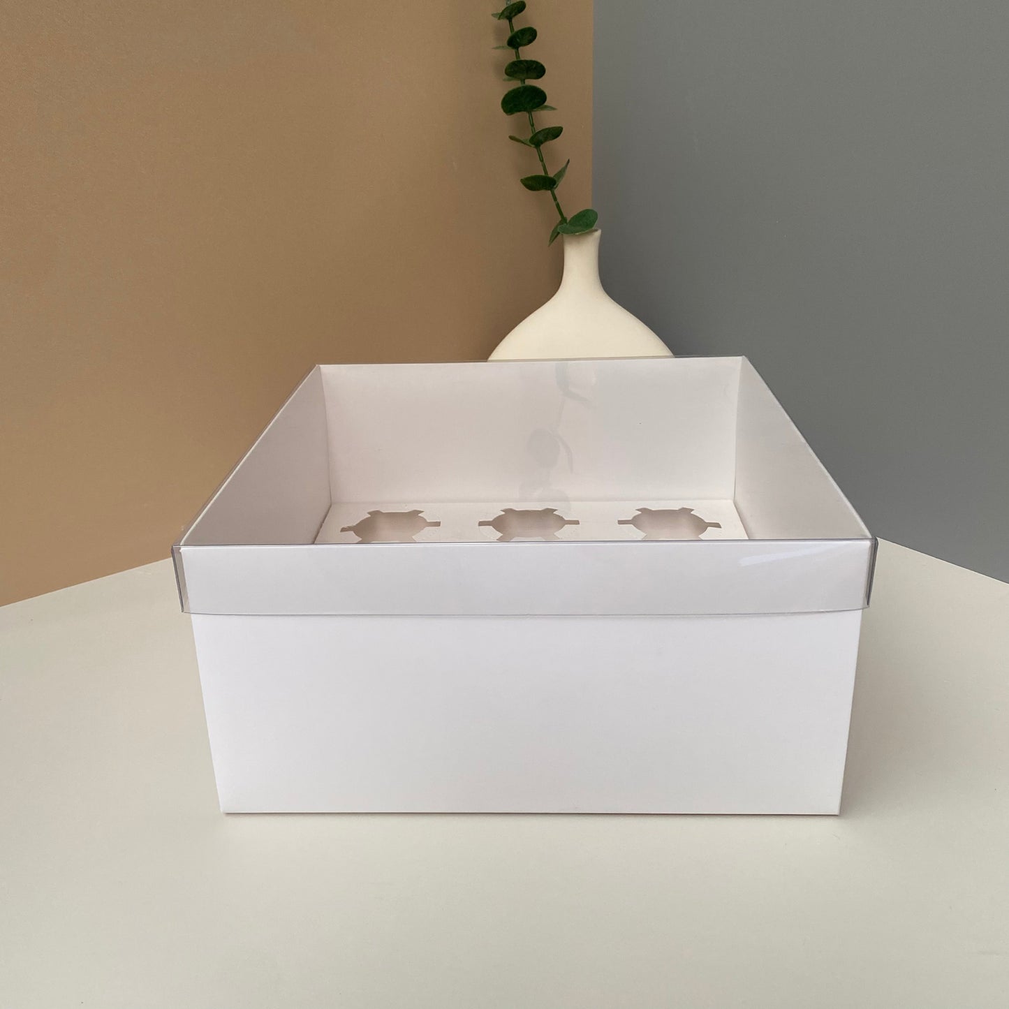 10 boxes 9-cupcakes box with clear lid