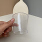 100 sets 200ML acrylic clear round cup with clear spoon