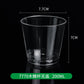 100 sets 200ML acrylic clear round cup with clear spoon