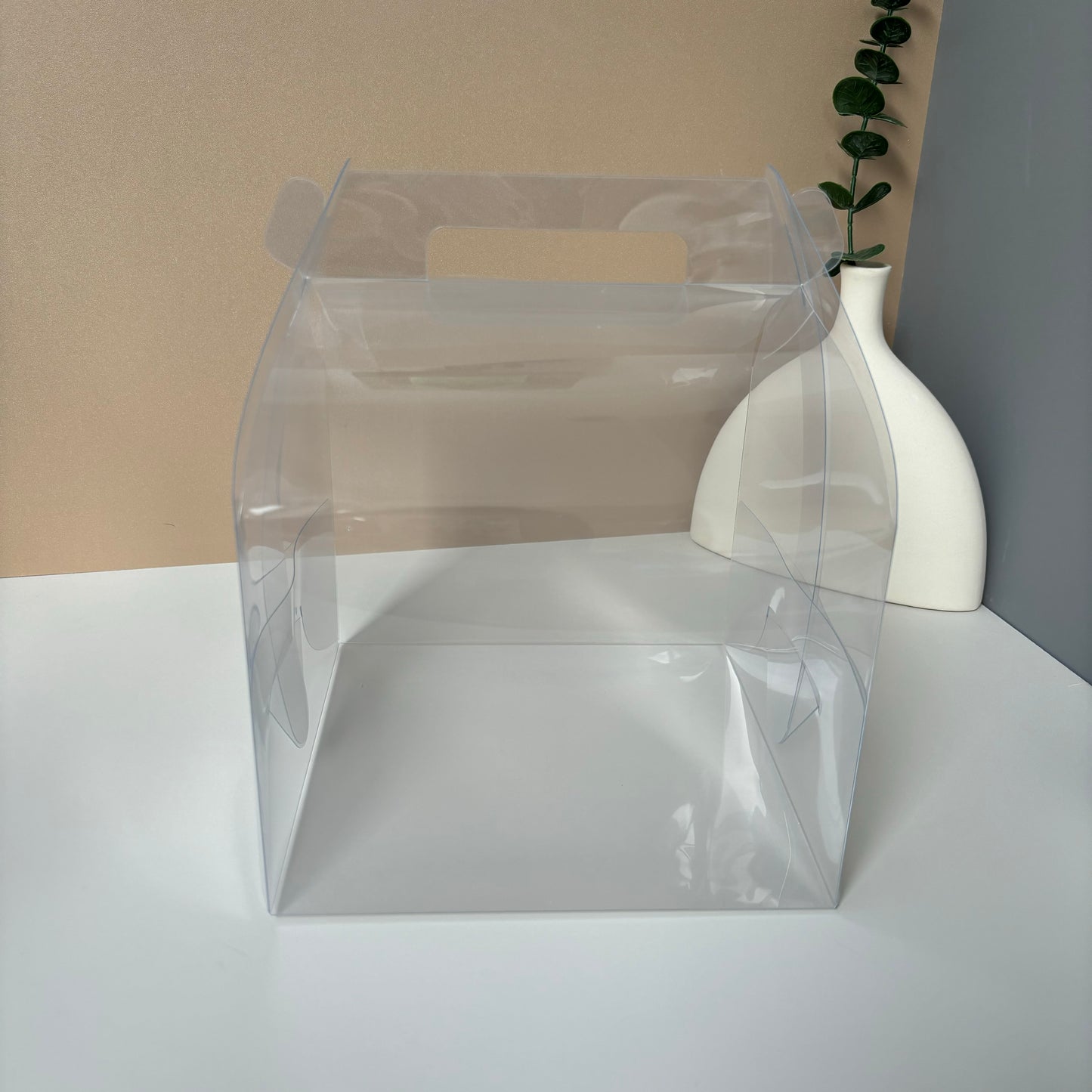 10 pcs 8in clear cake box with cake board