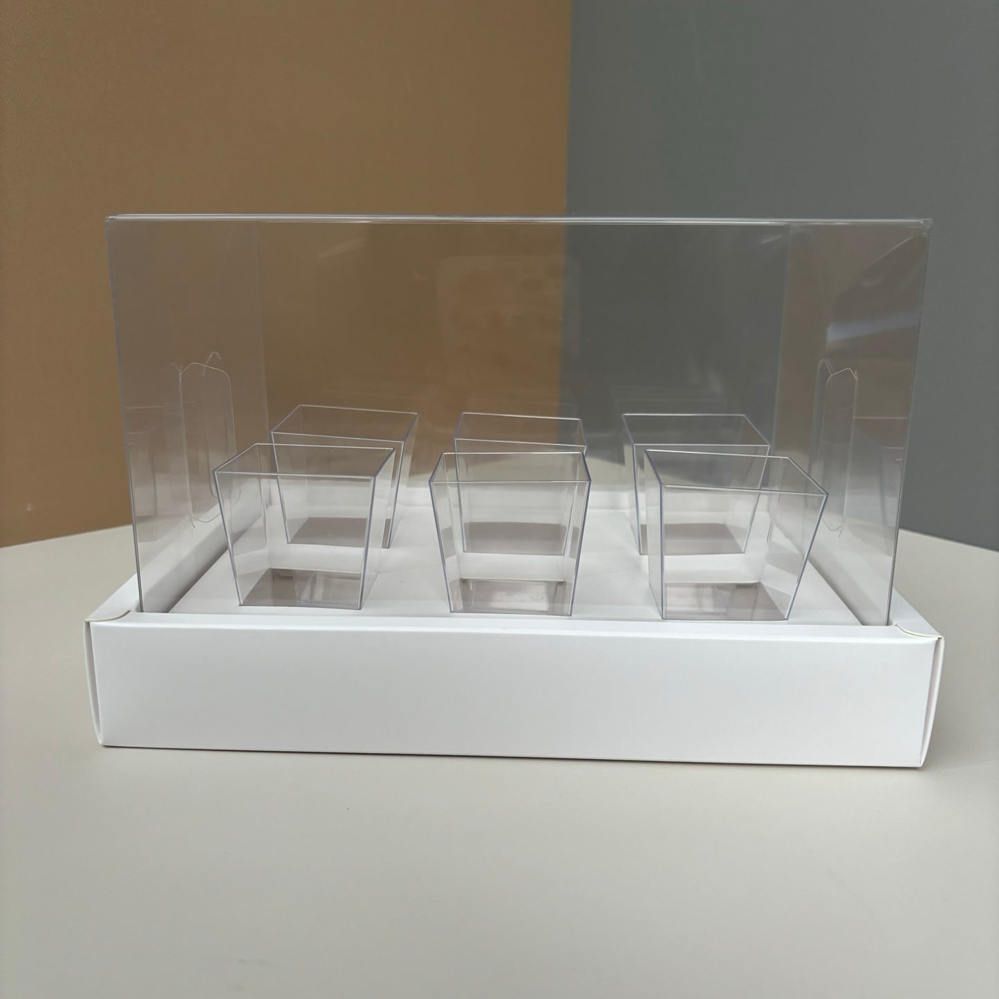 10 boxes 6-count 3.4oz square shooter box with clear lid