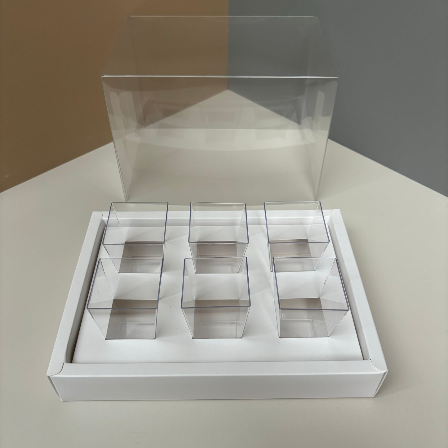 10 boxes 6-count 3.4oz square shooter box with clear lid