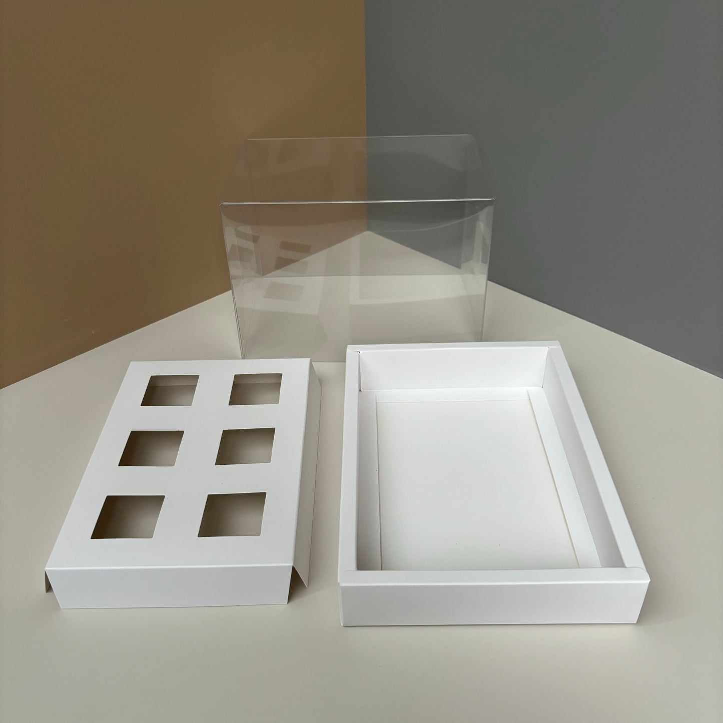 10 boxes 6-count 3.4oz square shooter box with clear lid