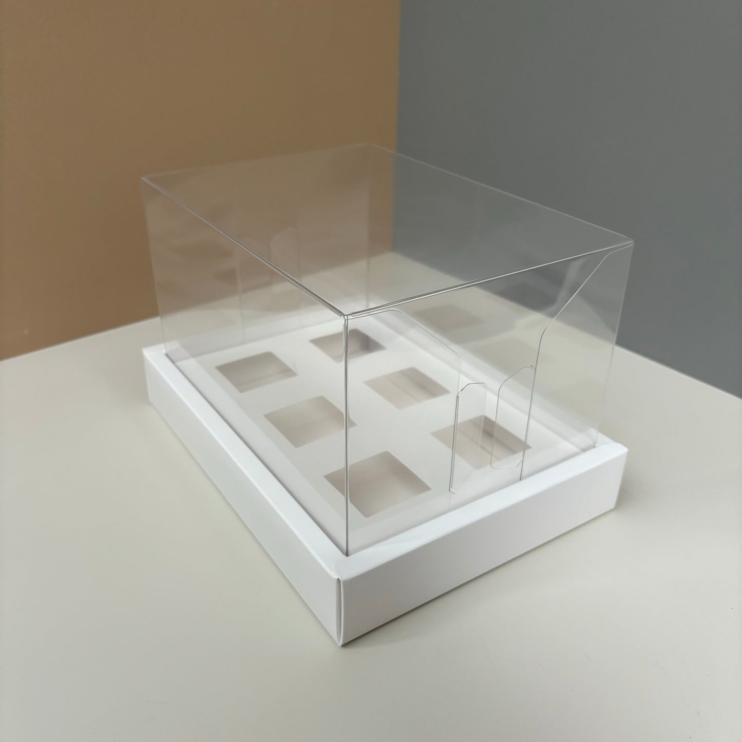 10 boxes 6-count 3.4oz square shooter box with clear lid