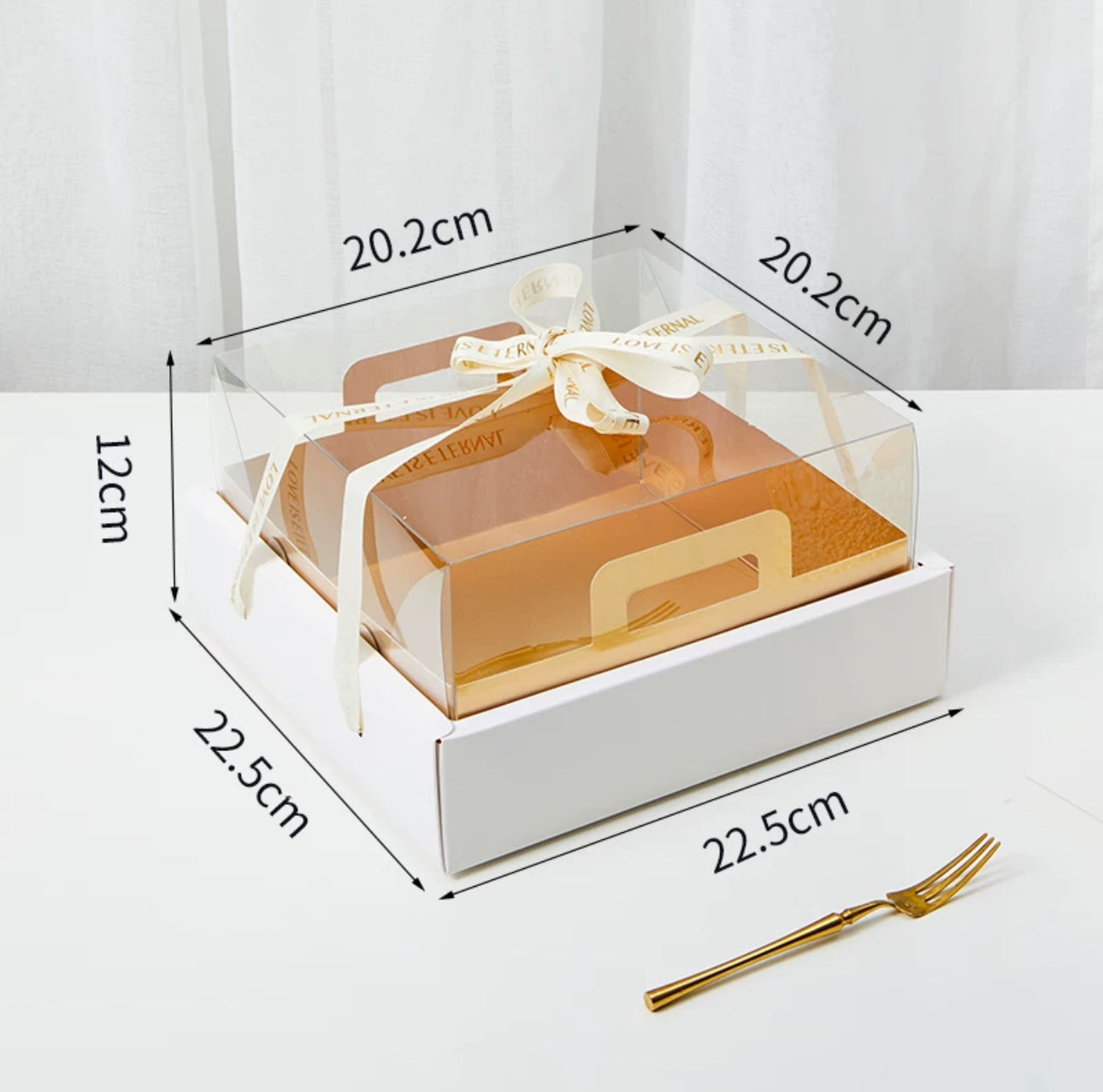 10 boxes small white base box with gold insert and ribbon