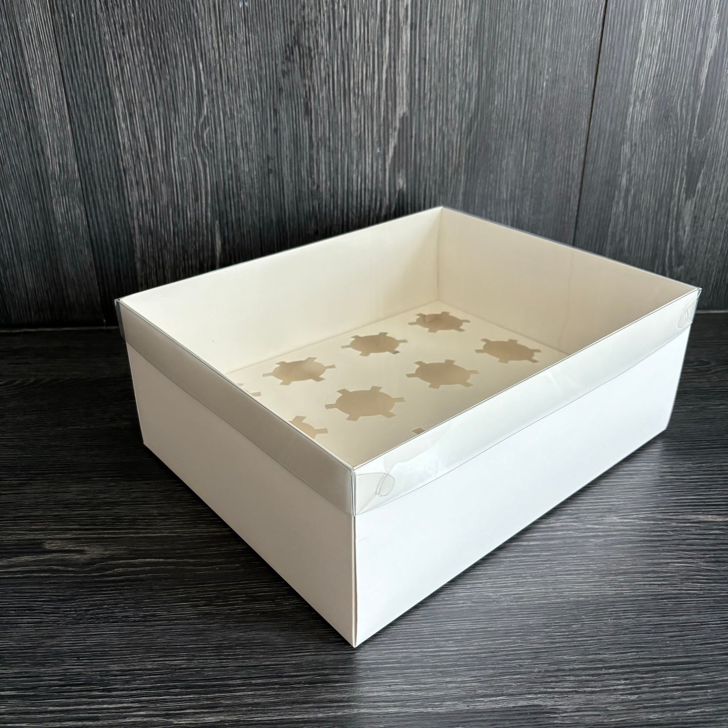 10 boxes 12-cupcake paper base box with clear cover