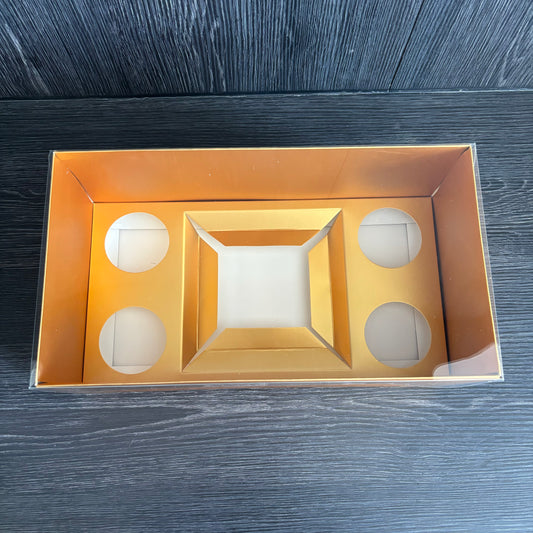 10 boxes 4-cupcake & bento box - gold