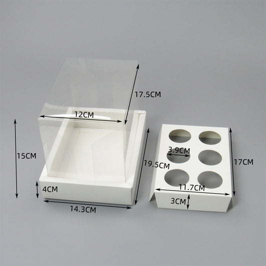 10 boxes 6-count 3OZ round shooter box with clear lid