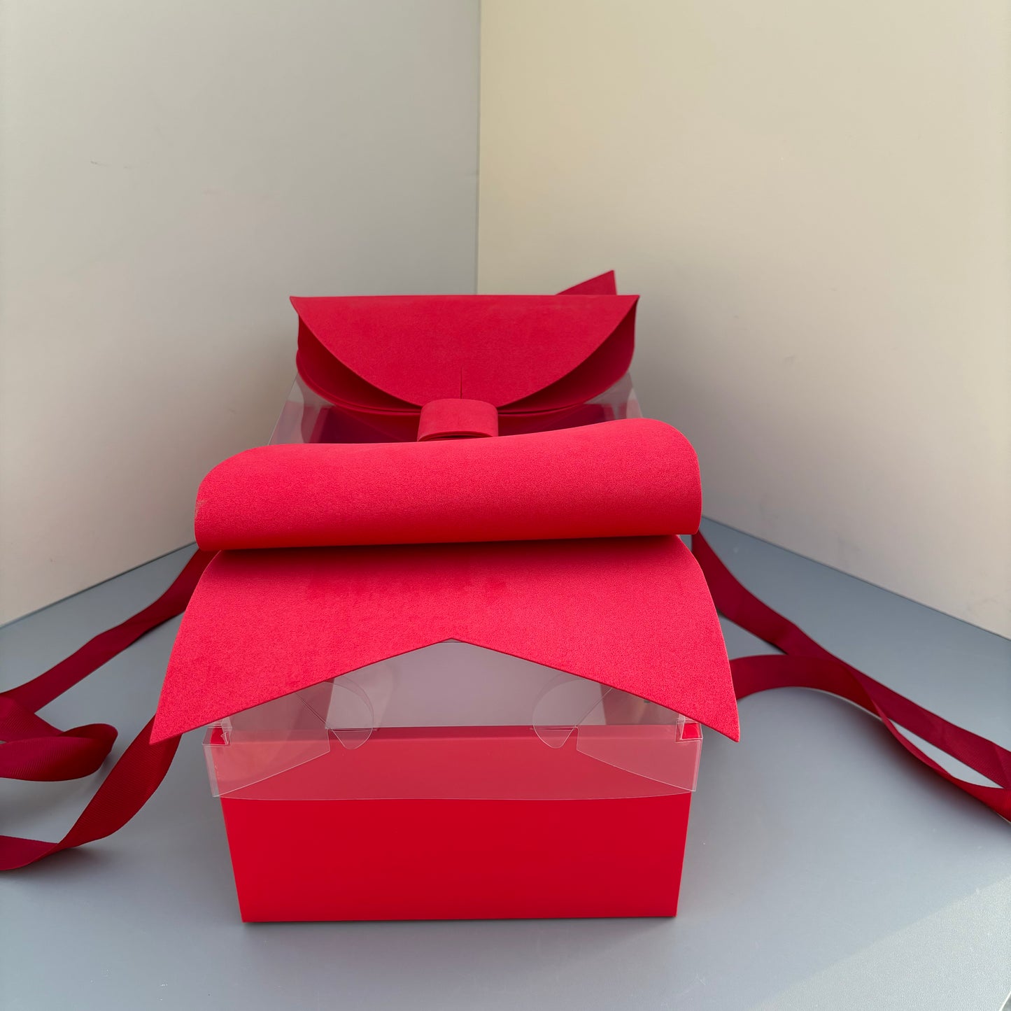 5 boxes Valentine's Day red gift box with bow tie