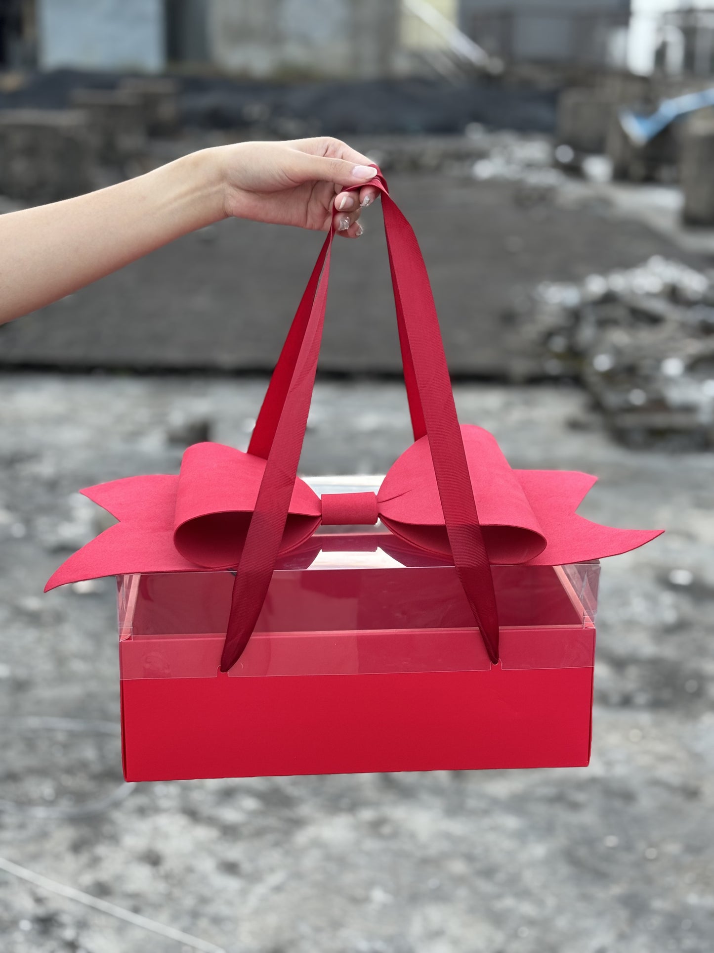 5 boxes Valentine's Day red gift box with bow tie