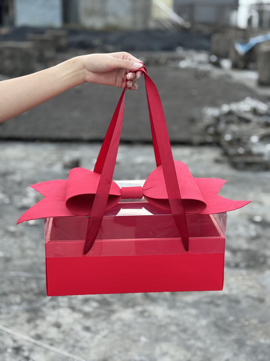 5 boxes Valentine's Day red gift box with bow tie