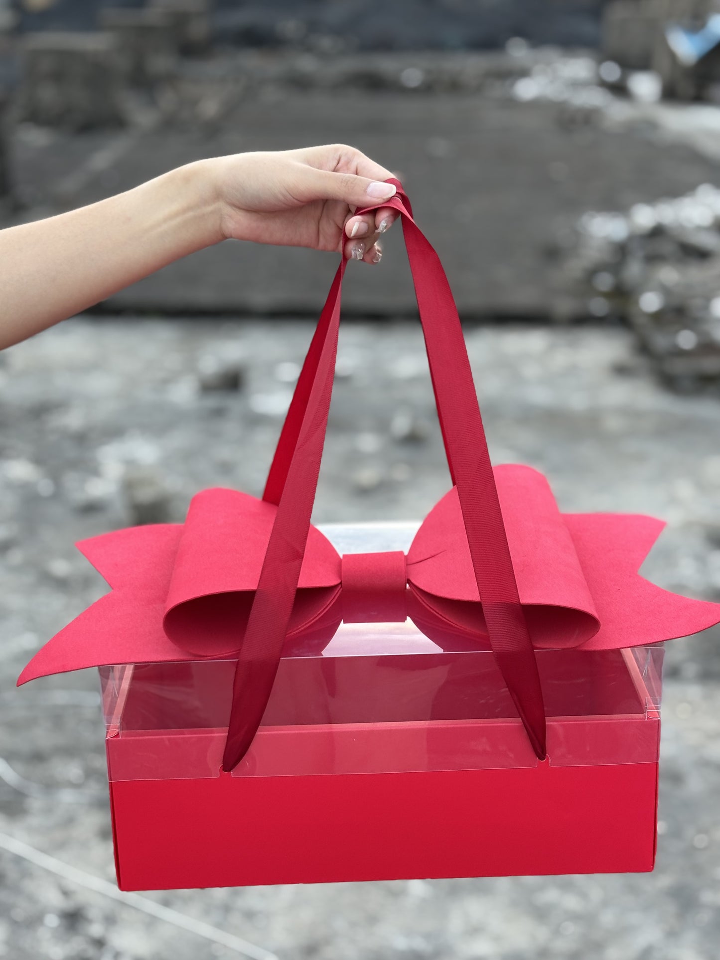 5 boxes Valentine's Day red gift box with bow tie