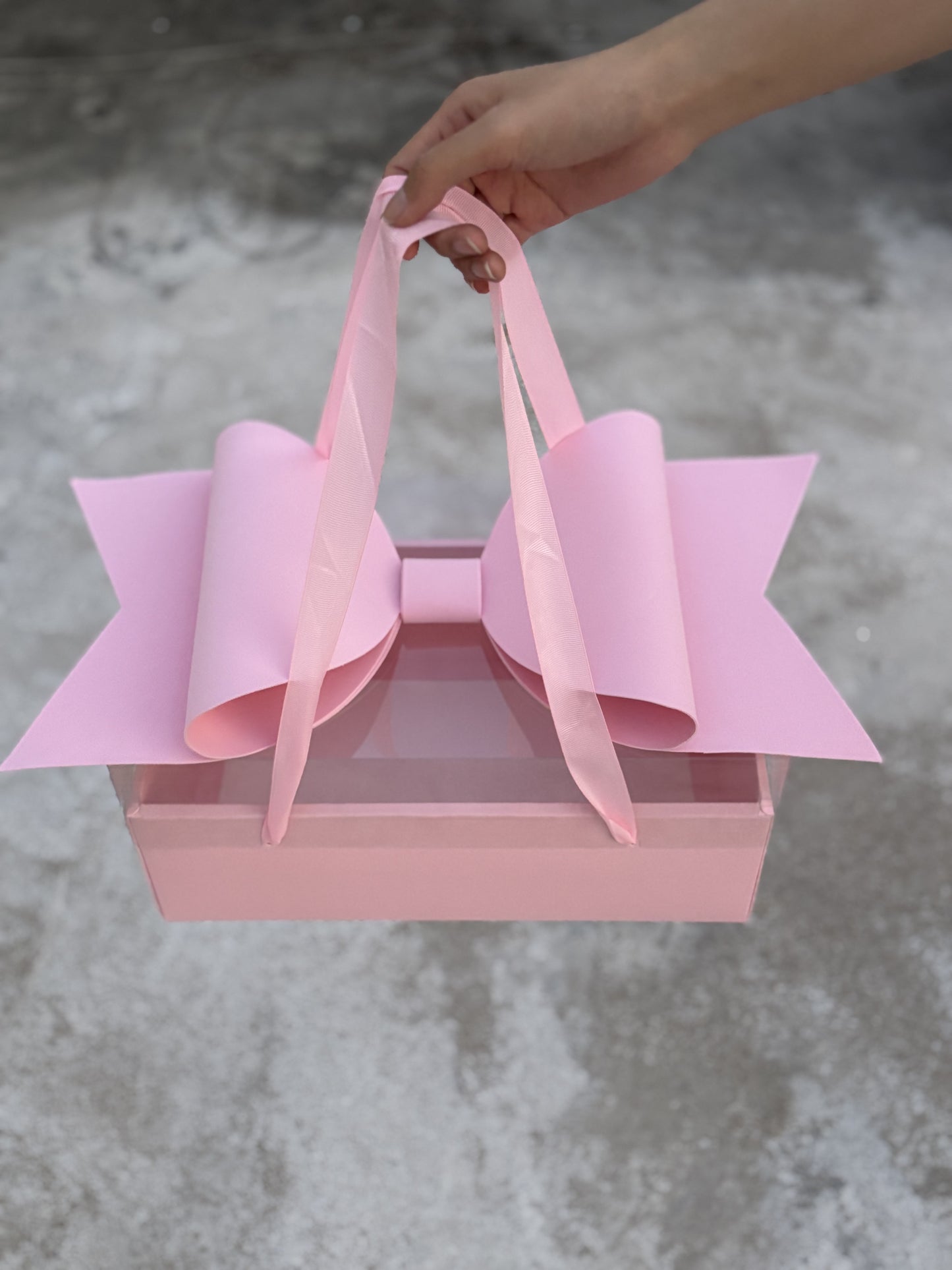 5 boxes Valentine's Day pink gift box with bow tie