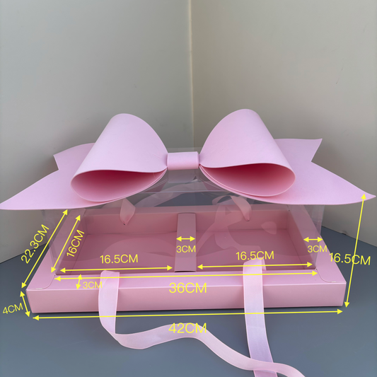 5 boxes Valentine's Day pink strawberry & macaroon gift box with bow