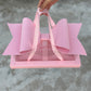 5 boxes Valentine's Day pink strawberry & macaroon gift box with bow