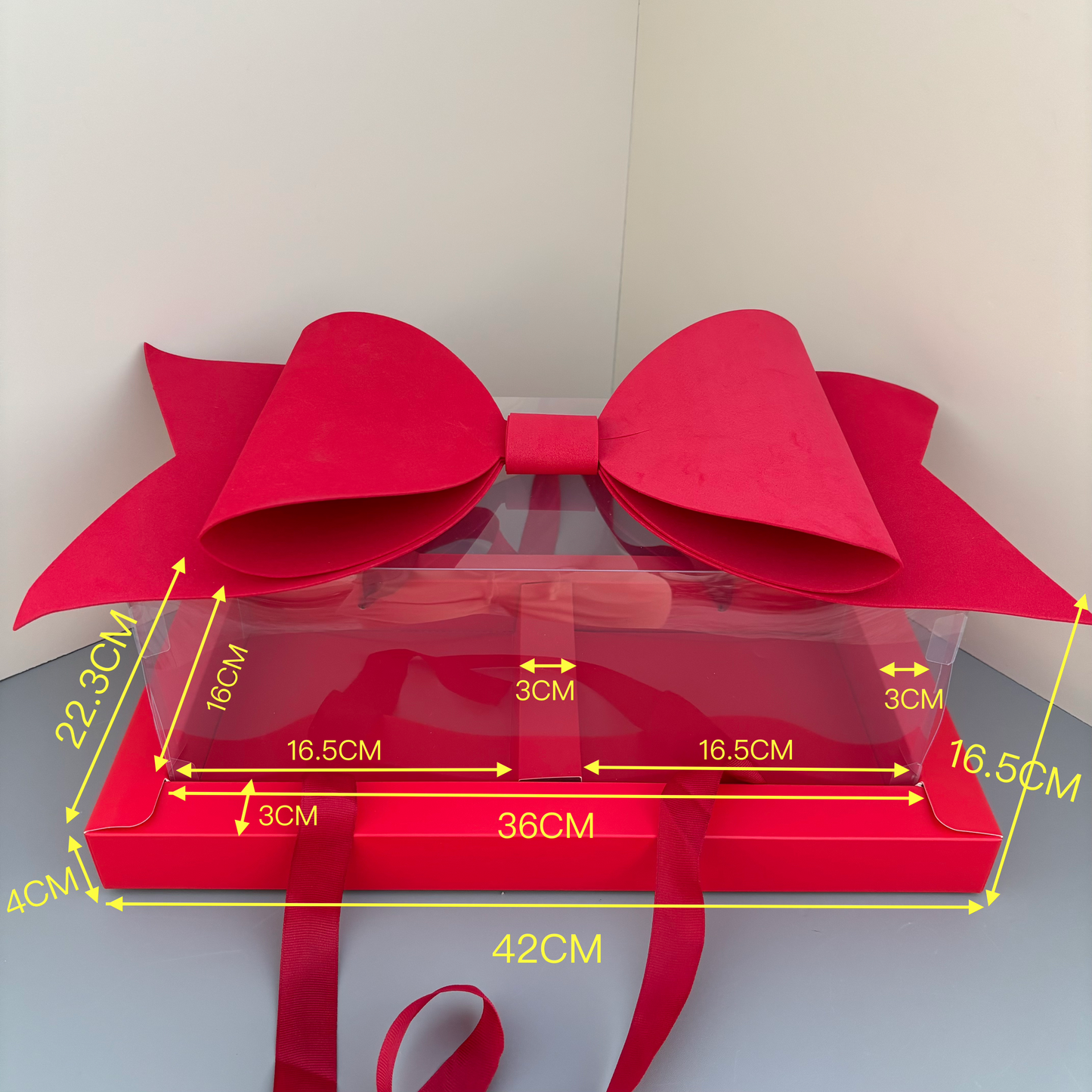 5 boxes Valentine's Day red strawberry & macaroon gift box with bow