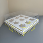 10PCS 9-cupcakes/200ML clear cup paper box with clear lid