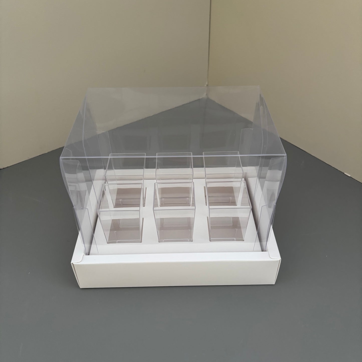 10 boxes 6-count 3OZ square shooter box with clear lid