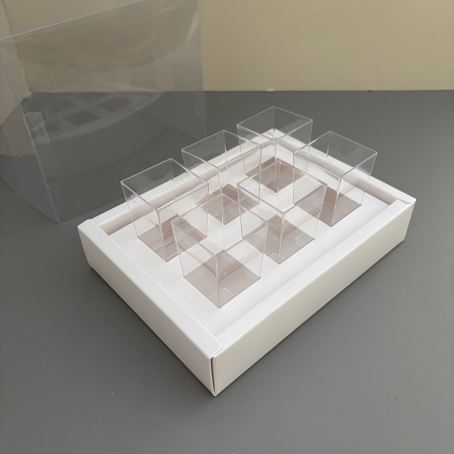 10 boxes 6-count 3OZ square shooter box with clear lid