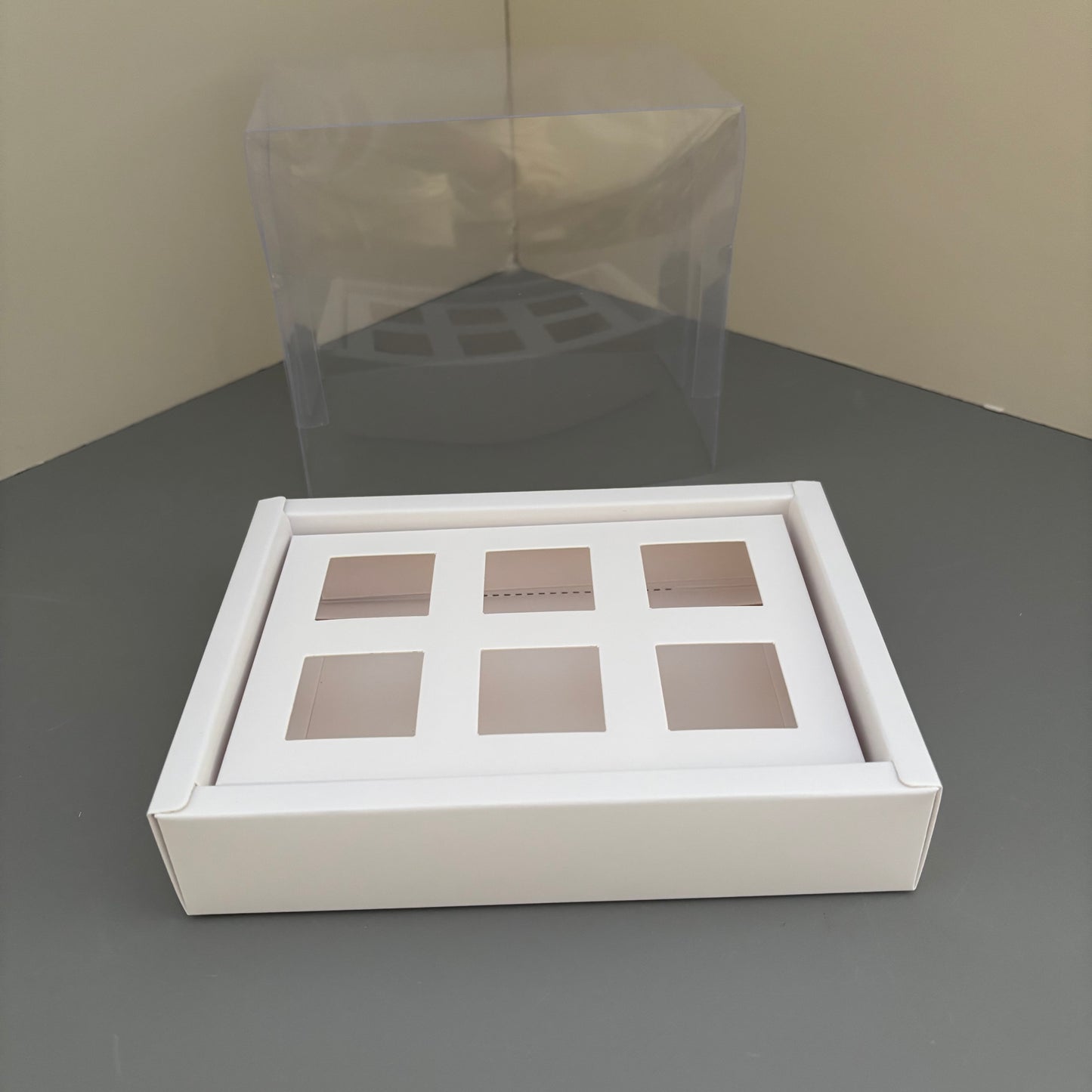 10 boxes 6-count 3OZ square shooter box with clear lid