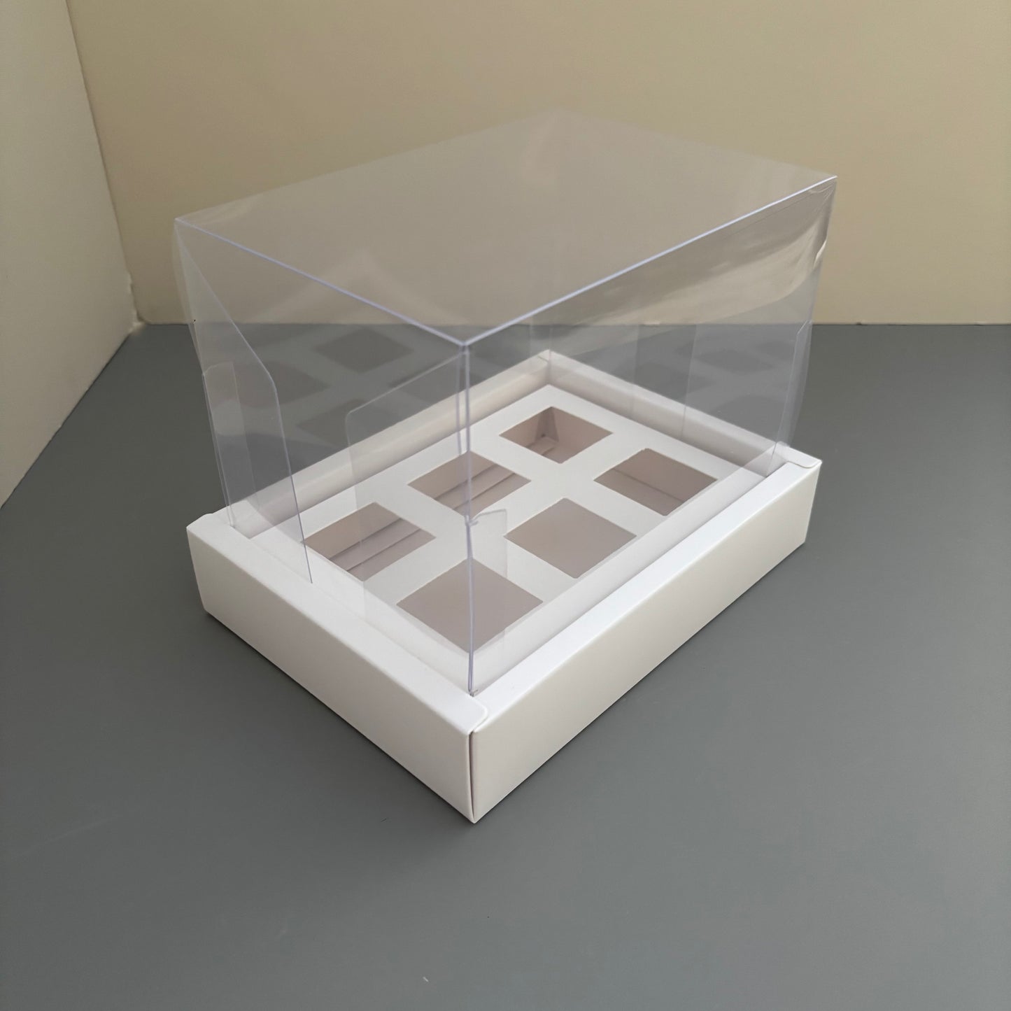 10 boxes 6-count 3OZ square shooter box with clear lid