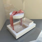5 boxes 4in mini cake box & flower gift box(Ribbon Excluded)