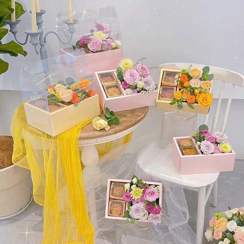 5 boxes big cake & flower box