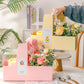 10PCS flower & cake paper handle box with clear cake box