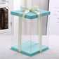 10 boxes Blue Square Large PET Clear Cake Box