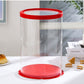 10 boxes red round tall cake box with clear top window
