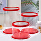 10 boxes red round tall cake box with clear top window