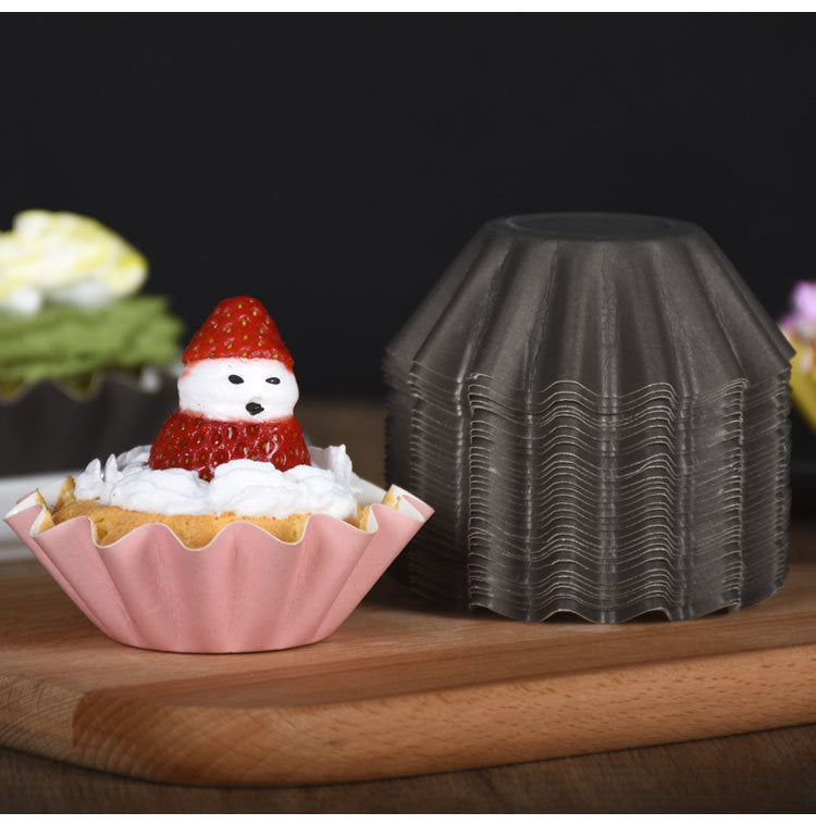 100 pcs Food Grade & Grease-Proof cupcake liner