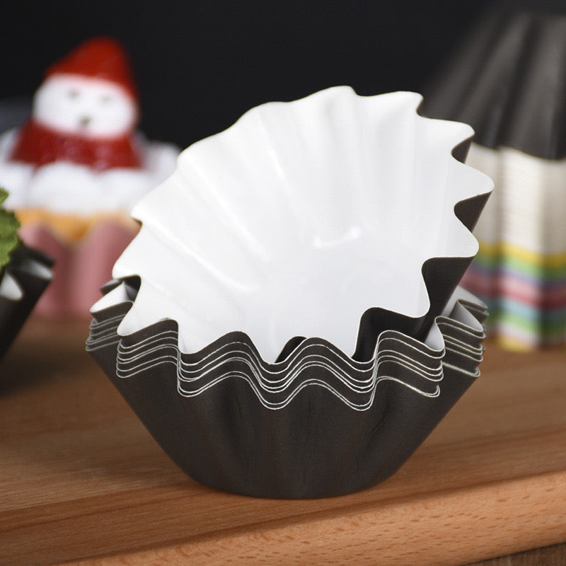 100 pcs Food Grade & Grease-Proof cupcake liner