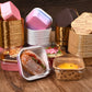 50 pcs Mini Cake Bread Baking Square Pans with Clear Lid