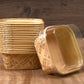 50 pcs Mini Cake Bread Baking Square Pans with Clear Lid