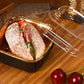 50 pcs Mini Cake Bread Baking Square Pans with Clear Lid
