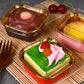 50 pcs Mini Cake Bread Baking Square Pans with Clear Lid