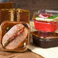 50 pcs Mini Cake Bread Baking Square Pans with Clear Lid