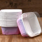 50 pcs Mini Cake Bread Baking Square Pans with Clear Lid