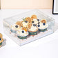 10 boxes 2/4/6/9/12 Holes Clear Cupcake Box with Paper Insert